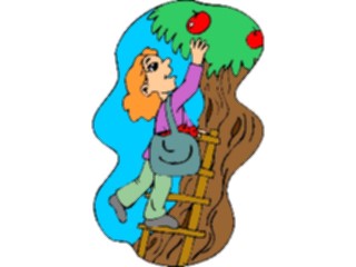 Sticker Custom Preview Image #000925 Agriculture Picking Apples