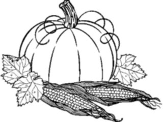 Sticker Custom Preview Image #000931 Agriculture Pumpkin Corn
