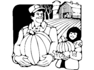 Sticker Custom Preview Image #000932 Agriculture Pumpkin Farmer