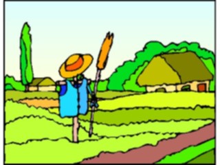 Sticker Custom Preview Image #000940 Agriculture Scarecrowon Farm2