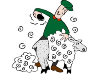 Sticker Custom Preview Image #000945 Agriculture Sheep Shearing2