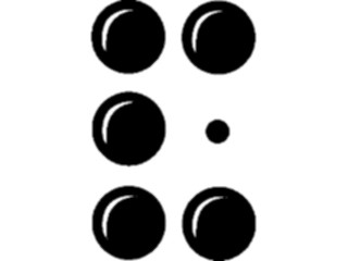 Sticker Custom Preview Image #001157 Alphabets- Specialized Braille Braille-
