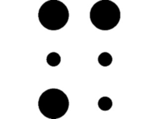 Sticker Custom Preview Image #001185 Alphabets- Specialized Braille Braille M