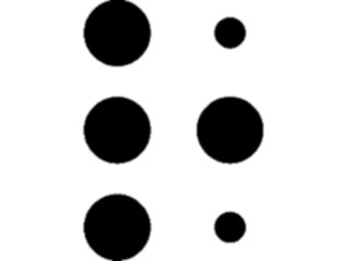 Sticker Custom Preview Image #001190 Alphabets- Specialized Braille Braille R