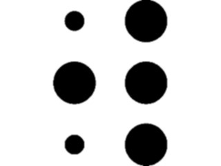 Sticker Custom Preview Image #001195 Alphabets- Specialized Braille Braille W