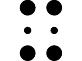 Sticker Custom Preview Image #001196 Alphabets- Specialized Braille Braille X