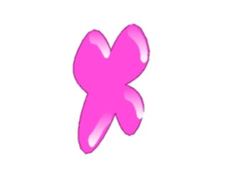 Sticker Custom Preview Image #001706 Alphabets General Bubble Gum Gum Condensed X2
