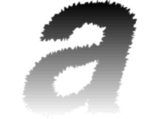Sticker Custom Preview Image #002307 Alphabets General Charcoal Charcoal2 Charcoal Italic A2