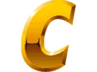 Sticker Custom Preview Image #004502 Alphabets General Gold Gold Italic C