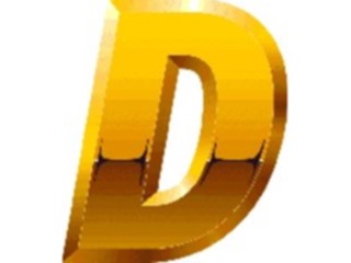 Sticker Custom Preview Image #004503 Alphabets General Gold Gold Italic D