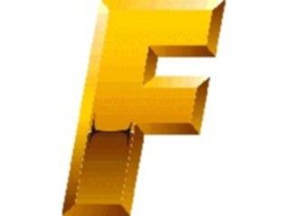 Sticker Custom Preview Image #004505 Alphabets General Gold Gold Italic F