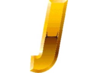 Sticker Custom Preview Image #004509 Alphabets General Gold Gold Italic J