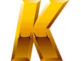 Sticker Custom Preview Image #004510 Alphabets General Gold Gold Italic K