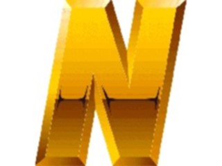 Sticker Custom Preview Image #004513 Alphabets General Gold Gold Italic N