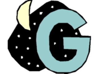 Sticker Custom Preview Image #006586 Alphabets General Moon Stars Moon Stars G