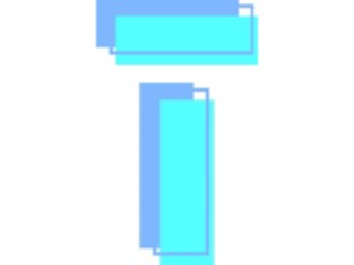 Sticker Custom Preview Image #006676 Alphabets General Offset Offset T