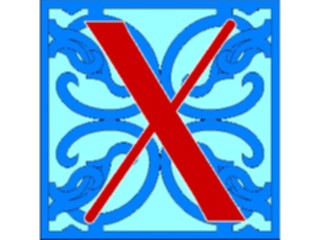 Sticker Custom Preview Image #006795 Alphabets General Ornate Ornate X