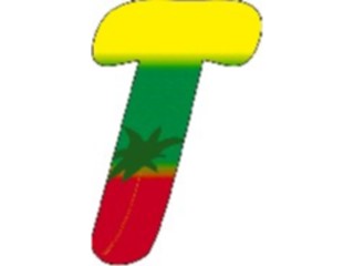 Sticker Custom Preview Image #007028 Alphabets General Paradise Paradise Italic T