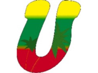 Sticker Custom Preview Image #007029 Alphabets General Paradise Paradise Italic U