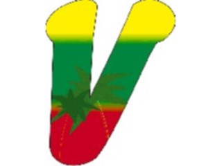 Sticker Custom Preview Image #007030 Alphabets General Paradise Paradise Italic V