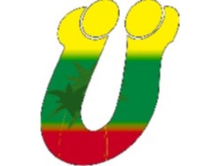 Sticker Custom Preview Image #007040 Alphabets General Paradise Paradise Italic U
