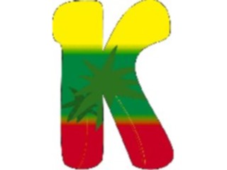 Sticker Custom Preview Image #007063 Alphabets General Paradise Paradise Normal K