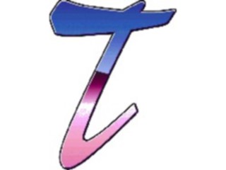 Sticker Custom Preview Image #007631 Alphabets General Reflection Reflect Italic T1
