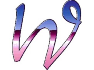 Sticker Custom Preview Image #007637 Alphabets General Reflection Reflect Italic W1