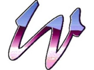 Sticker Custom Preview Image #007638 Alphabets General Reflection Reflect Italic W2