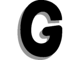 Sticker Custom Preview Image #007941 Alphabets General Shadow Shadow G