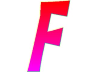 Sticker Custom Preview Image #009498 Alphabets General Sleek Sleek Italic F