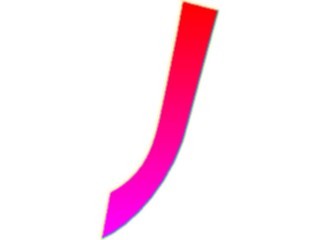 Sticker Custom Preview Image #009502 Alphabets General Sleek Sleek Italic J