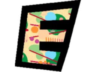 Sticker Custom Preview Image #010314 Alphabets General Solar Solar Italic E1
