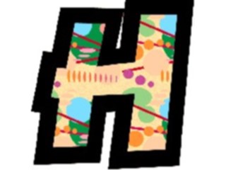 Sticker Custom Preview Image #010322 Alphabets General Solar Solar Italic H1