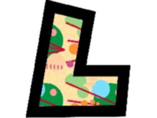 Sticker Custom Preview Image #010330 Alphabets General Solar Solar Italic L1