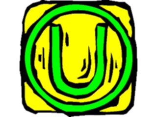 Sticker Custom Preview Image #010740 Alphabets General Squeeze Squeeze U Circle