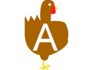 Sticker Custom Preview Image #011641 Alphabets General Turkey Turkey A