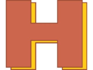 Sticker Custom Preview Image #012236 Alphabets General Wood Wood H