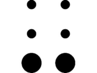 Sticker Custom Preview Image #012419 Alphabets Specialized Braille Braille M04