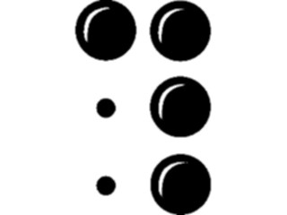 Sticker Custom Preview Image #012433 Alphabets Specialized Braille Braille Question Mark