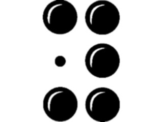 Sticker Custom Preview Image #012447 Alphabets Specialized Braille Braille Y