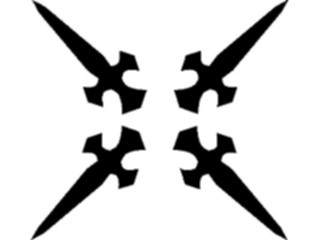 Sticker Custom Preview Image #012620 Alphabets Specialized Dagger Dagger X