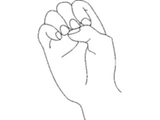 Sticker Custom Preview Image #013245 Alphabets Specialized Sign Language Signing E