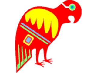 Sticker Custom Preview Image #013501 Americana Native Designs Parrot2