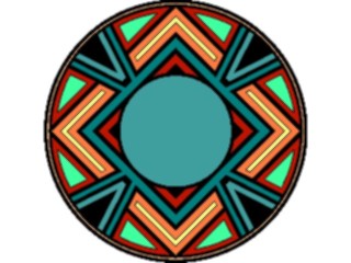 Sticker Custom Preview Image #013561 Americana Native Designs Rosette44