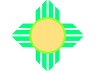 Sticker Custom Preview Image #013586 Americana Native Designs Sun01