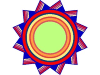 Sticker Custom Preview Image #013589 Americana Native Designs Sun04