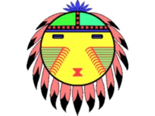 Sticker Custom Preview Image #013597 Americana Native Designs Sun Face02