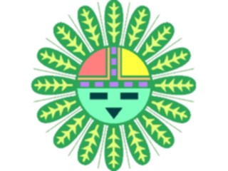 Sticker Custom Preview Image #013598 Americana Native Designs Sun Face03
