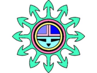 Sticker Custom Preview Image #013600 Americana Native Designs Sun Face05